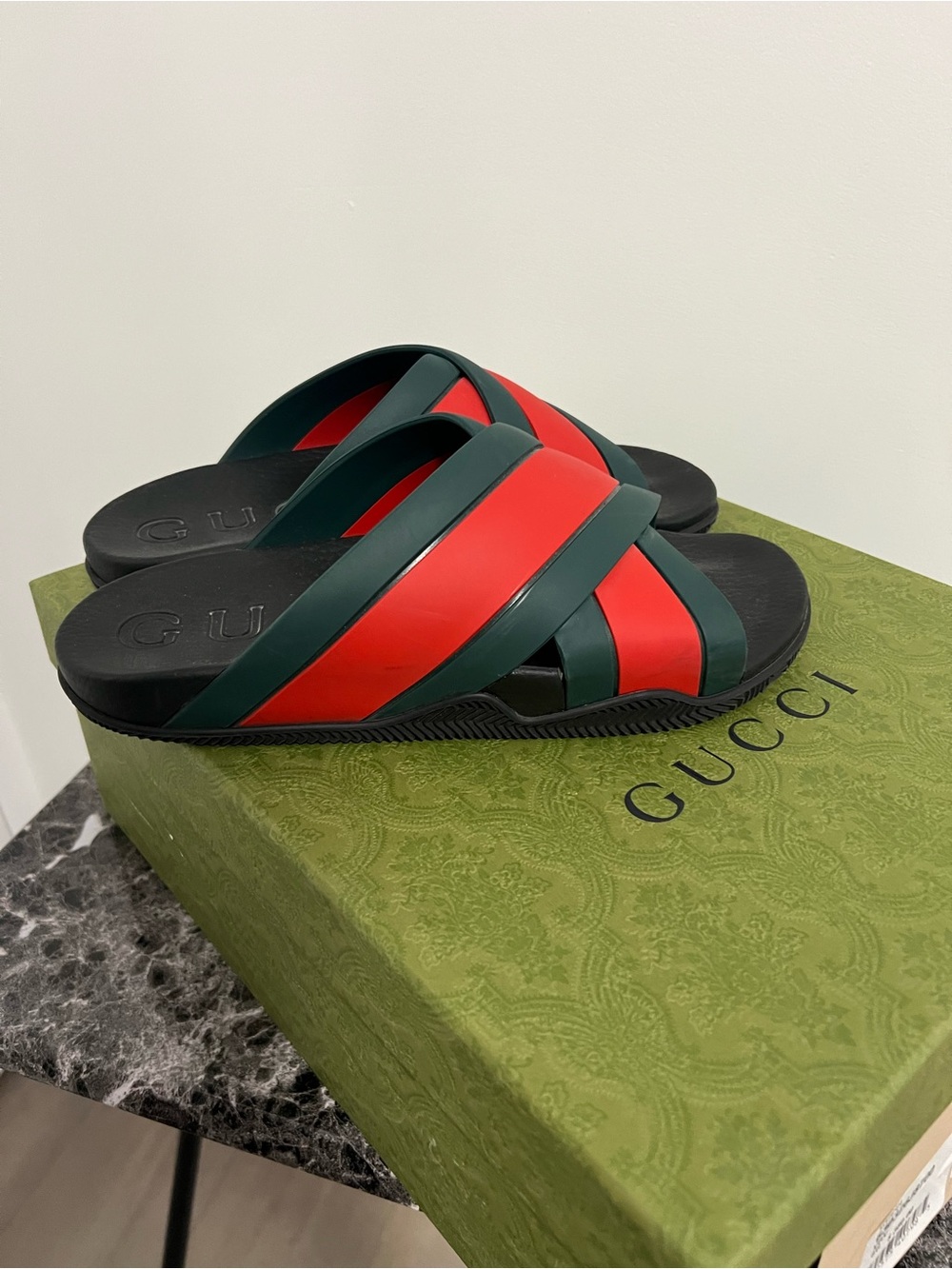 Gucci Cross-Strap Slide Sandals
